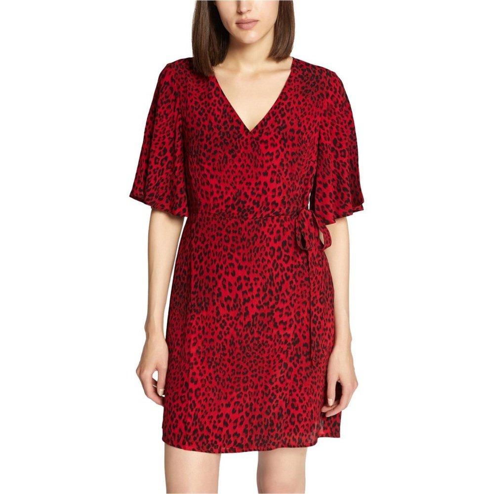 Sanctuary Clothing Womens Leopard Wrap Dress, Style